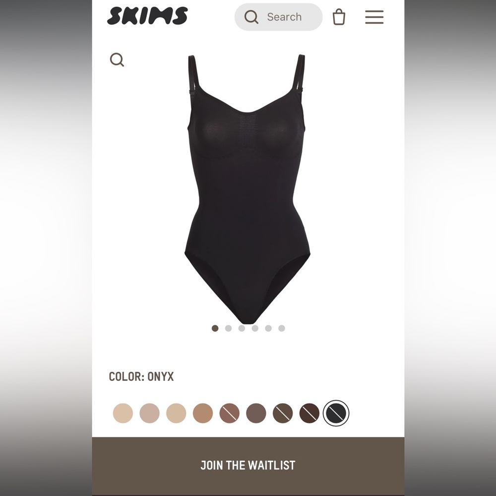 SKIMS SCULPTING BODYSUIT W. SNAPS | ONYX